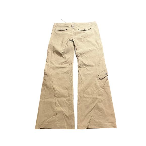 Athleta Tan Dry Dipper Wide Leg Hiking Travel Cargo Pants Size 16 bootcut 683761 - Picture 5 of 8